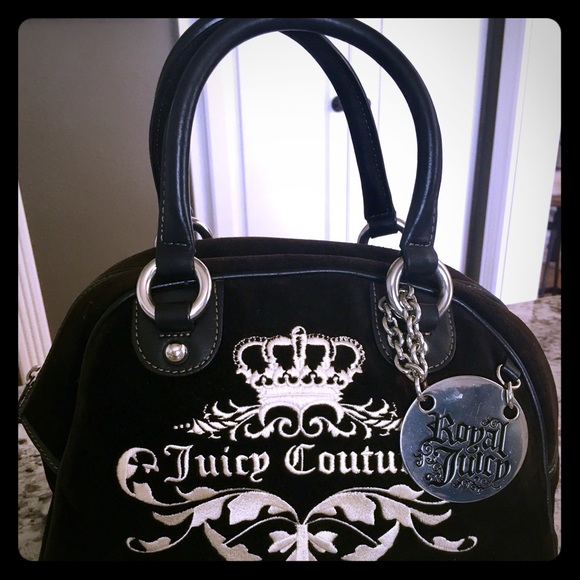 Juicy Couture Handbags - Juicy Couture Black velour purse.